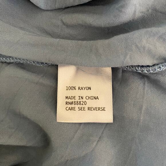 Cynthia Rowley Women's Embroidered Tunic Blouse Size 3X Rayon V-Neck Tassel Ties - Picture 11 of 13